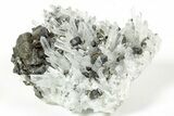 Pyrite and Sphalerite on Quartz Crystals- Peru #238940-2